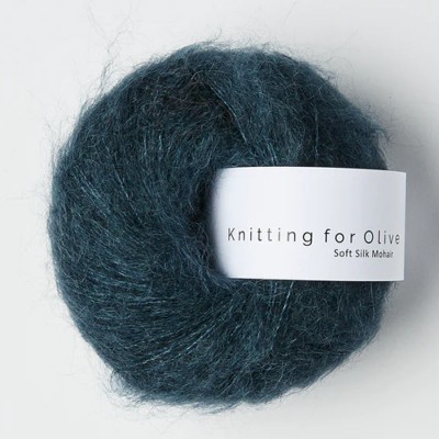 Włóczka Soft Silk Mohair Deep Petroleum Blue (Knitting...