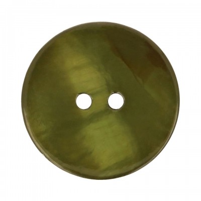 Guzik z masy perłowej oliwkowa zieleń 25 mm
