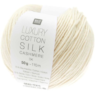 Włóczka Luxury Cotton Silk Cashmere DK 01 (Rico Design)