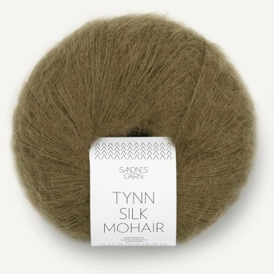 Włóczka Tynn Silk Mohair 9873 Dark Olive (Sandnes Garn)