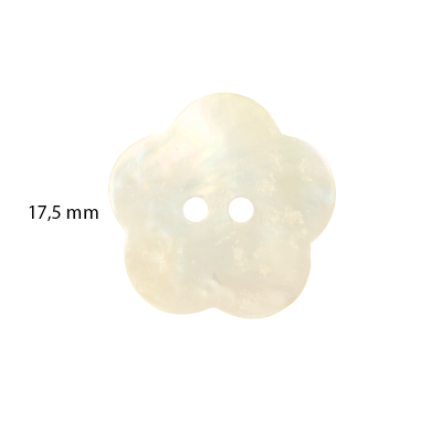 Guzik z masy perłowej kwiatek 009 17,5 mm