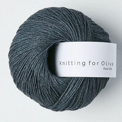 Włóczka Pure Silk Deep Petroleum Blue(Knitting for Olive)