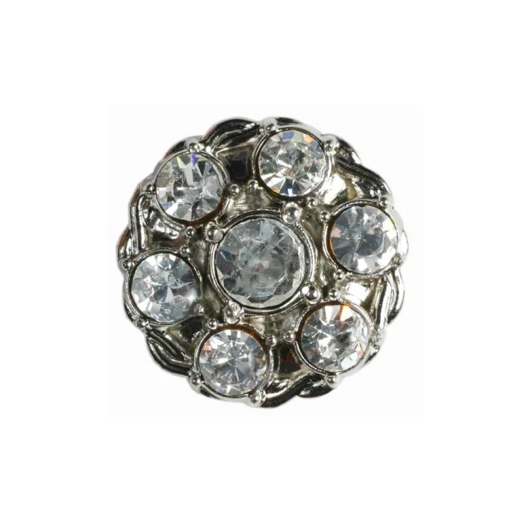Guzik kwiatek strass 23 mm