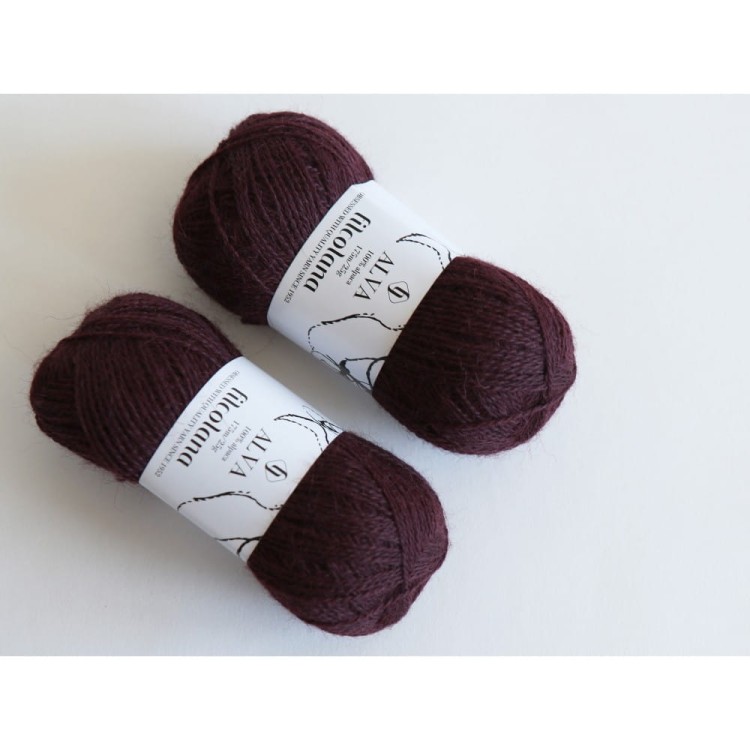 Włóczka Alva 382 Dark Bordeaux (Filcolana)