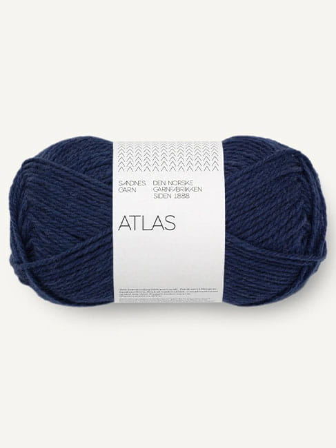 włóczka wełniana Atlas Sandnes Garn 5575 kolor granatowy