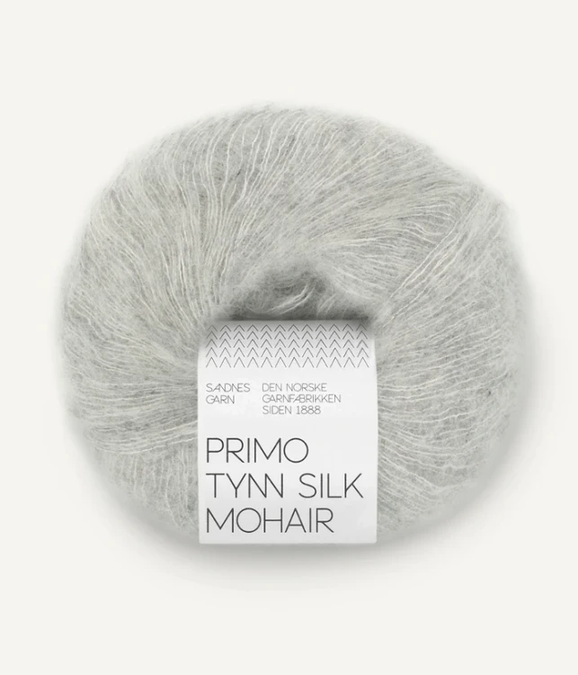 Primo Tynn Silk Mohair Sandnes Garn – włóczka z Super Kid Mohair i jedwabiem 1022 kolor szary