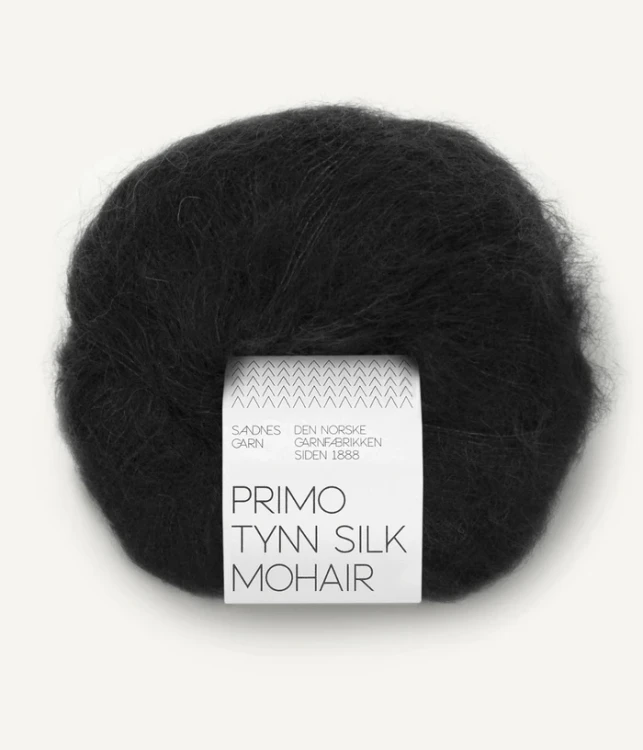 Primo Tynn Silk Mohair Sandnes Garn – włóczka z Super Kid Mohair i jedwabiem 1099 kolor czarny