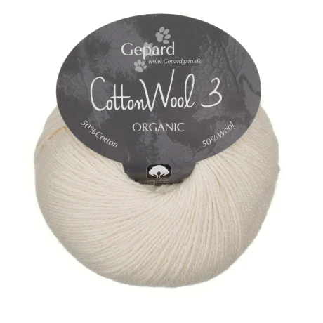Przejdź do produktu Włóczka CottonWool 3 Organic 101 (Gepard)