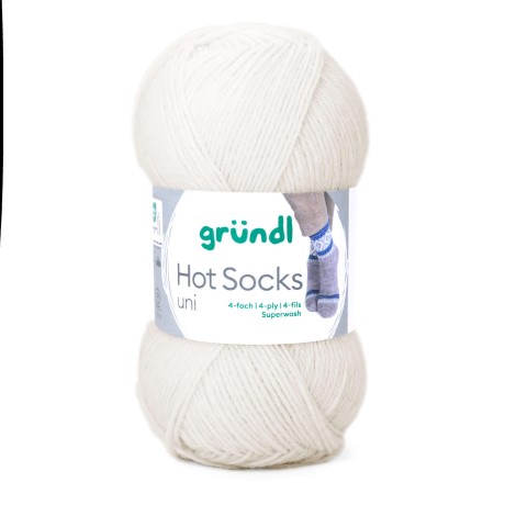 Przejdź do produktu Włóczka Hot Socks Uni 50 - 01 (Gründl)