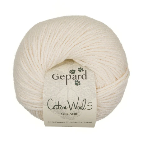 Przejdź do produktu Włóczka CottonWool 5 Organic 101 (Gepard)
