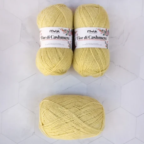 Przejdź do produktu Włóczka Fior di Cashmere Mellow Yellow (mYak)