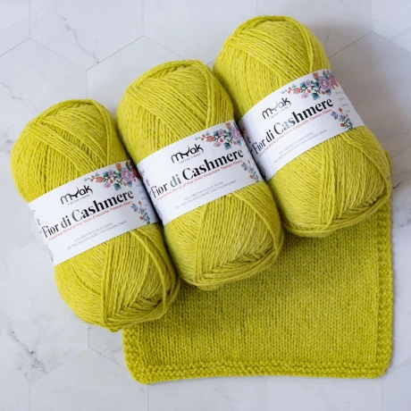Przejdź do produktu Włóczka Fior di Cashmere Bright Canary (mYak)