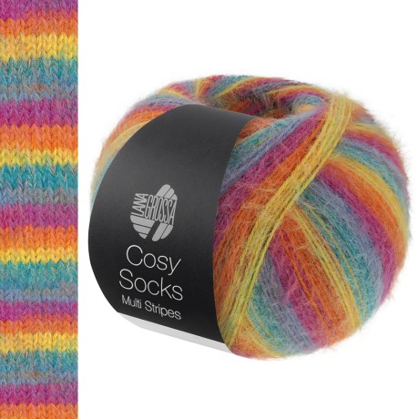 Przejdź do produktu Włóczka Cosy Socks Multi Stripes 151 (Lana Grossa)