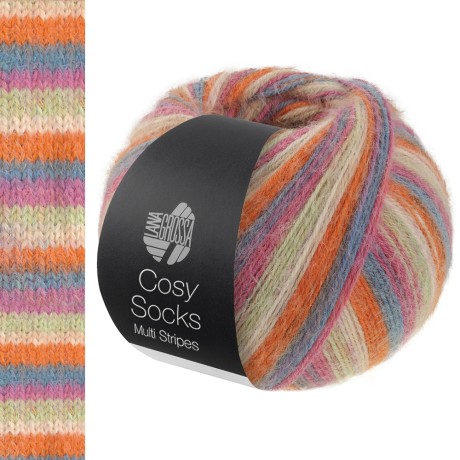 Przejdź do produktu Włóczka Cosy Socks Multi Stripes 154 (Lana Grossa)