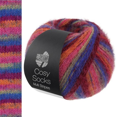 Przejdź do produktu Włóczka Cosy Socks Multi Stripes 156 (Lana Grossa)