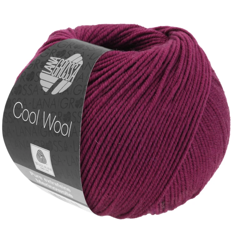 lana grossa cool wool 2012 bordowy