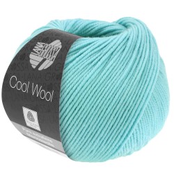 motek włóczki lana grossa cool wool, kolor miętowy, nr koloru 2020
