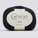 Włóczka Cashmere Slim 516 Nero (Cardiff)