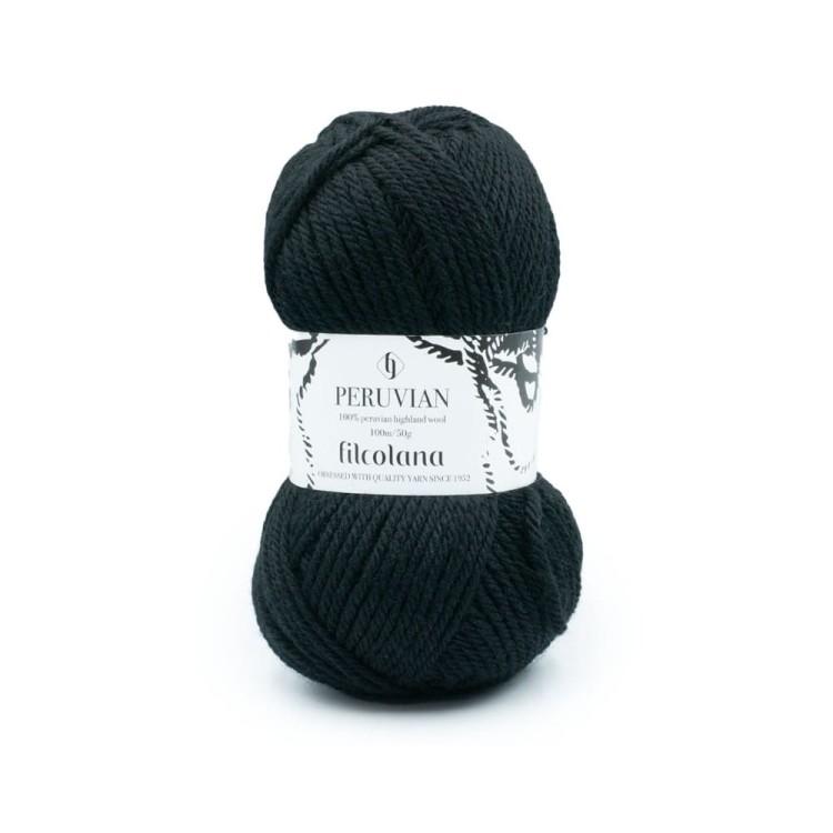 Włóczka Peruvian 102 Black (Filcolana)