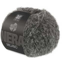 Lana Grossa Milano kolor 02, ciemny szary – włóczka baby alpaka i merino