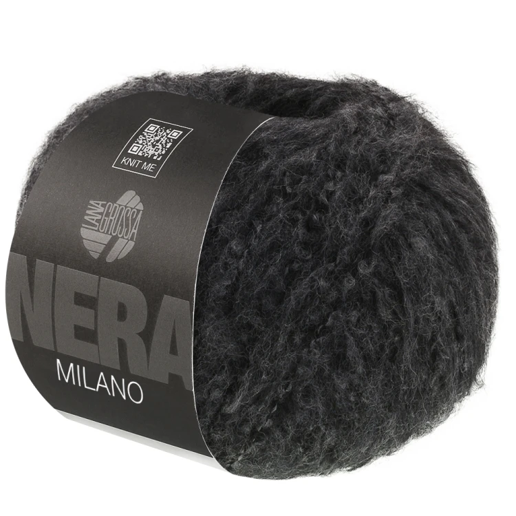 Lana Grossa Milano kolor 03, antracytowy – włóczka baby alpaka i merino
