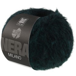 Lana Grossa Milano kolor 08, czarno-zielony – włóczka baby alpaka i merino
