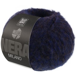 Lana Grossa Milano kolor 11, granatowo brązowy – włóczka baby alpaka i merino