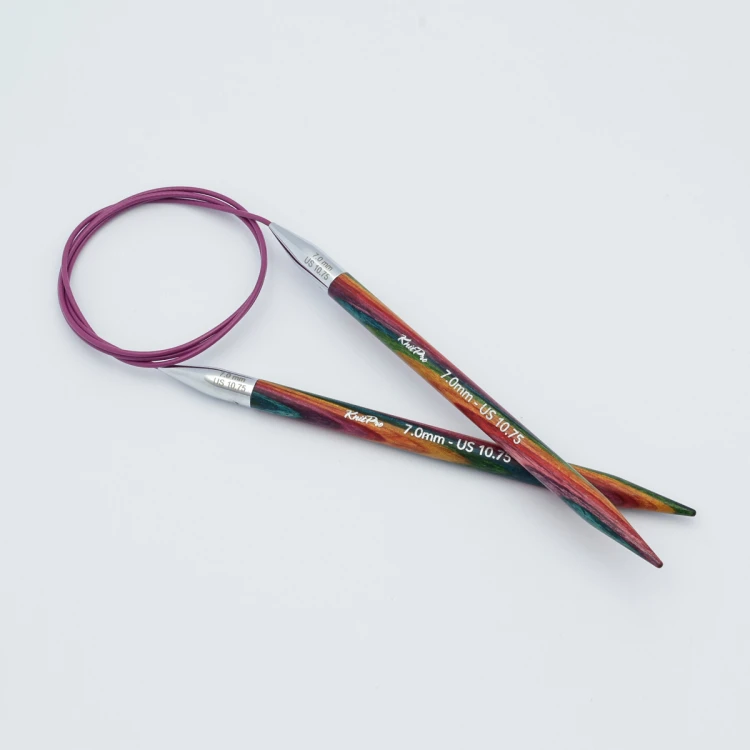 KnitPro Symfonie 2 druty drewniane na żyłce