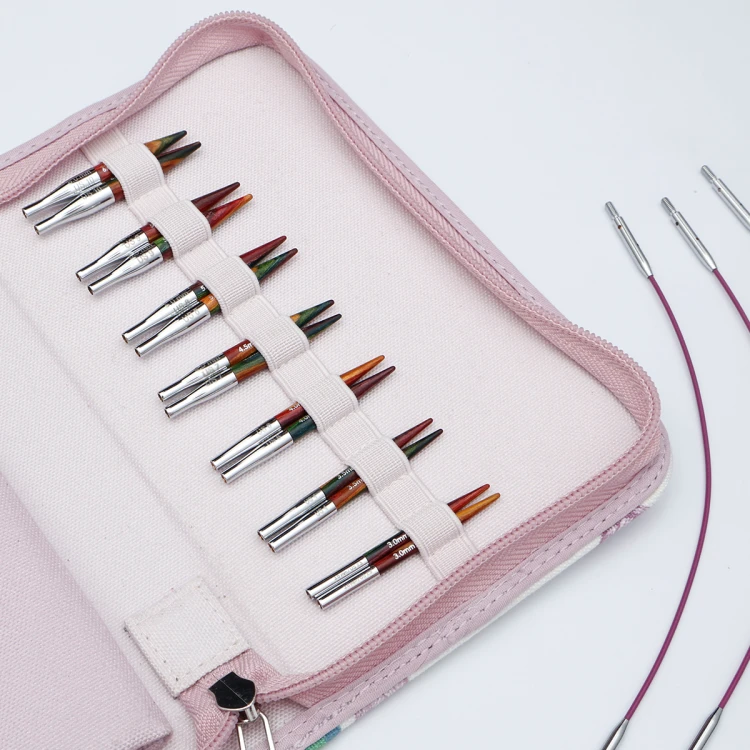 KnitPro Symfonie 2 Mini – zestaw drewanianych drutów wymiennych 5 cm