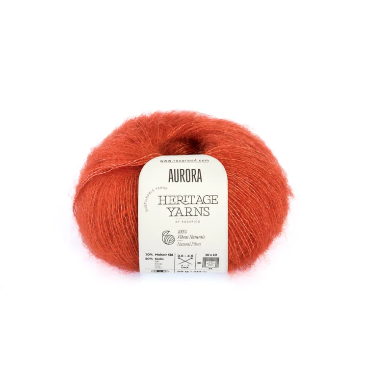 Włóczka typu kid silk Aurora Rosarios 92 mohair z jedwabiem