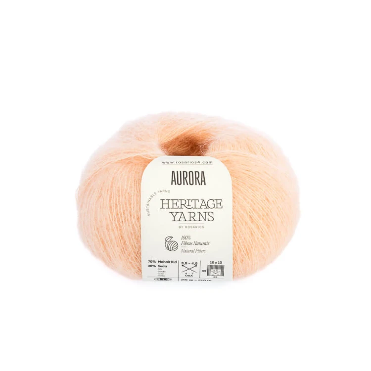 Włóczka typu kid silk Aurora Rosarios 83 mohair z jedwabiem
