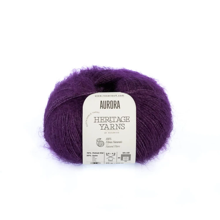 Włóczka typu kid silk Aurora Rosarios 89 mohair z jedwabiem