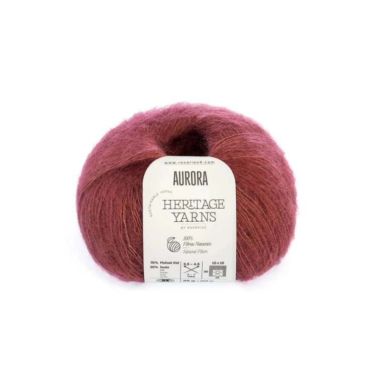Włóczka typu kid silk Aurora Rosarios 80 mohair z jedwabiem