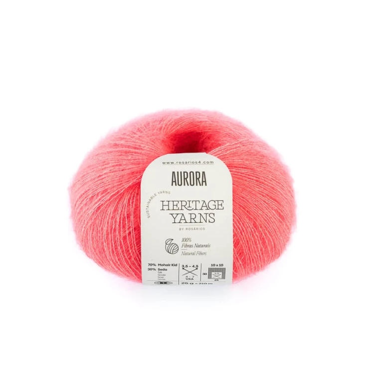 Włóczka typu kid silk Aurora Rosarios 80 mohair z jedwabiem