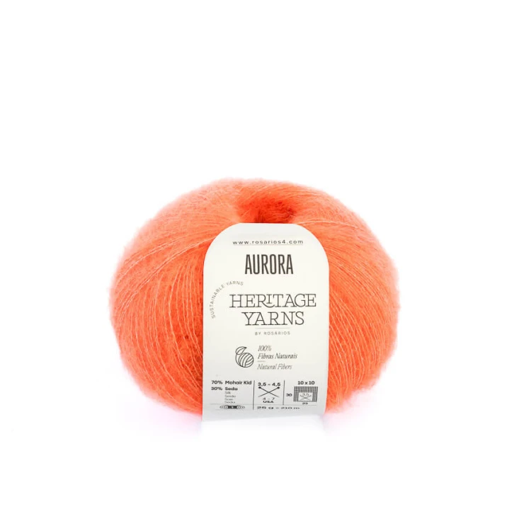 Włóczka typu kid silk Aurora Rosarios 80 mohair z jedwabiem