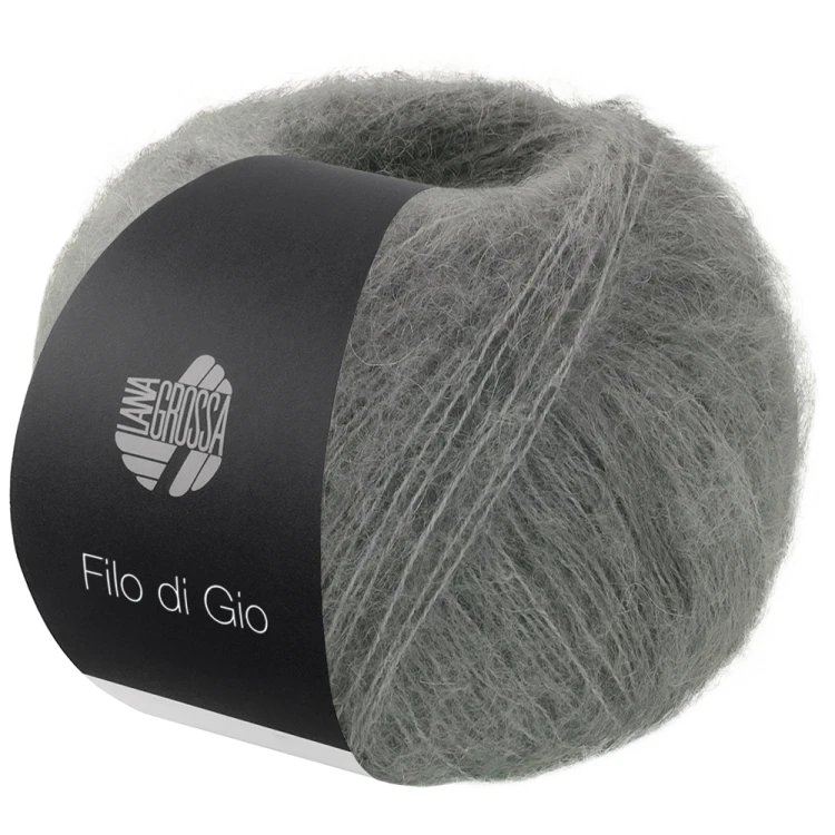 Lana Grossa Filo di Gio 07 szary – włóczka moher Superkid i merino