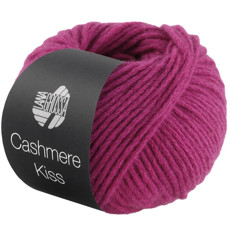 Cashmere Kiss Lana Grossa - włóczka merino superfine z 30% kaszmiru kolor 120 malinowy róż