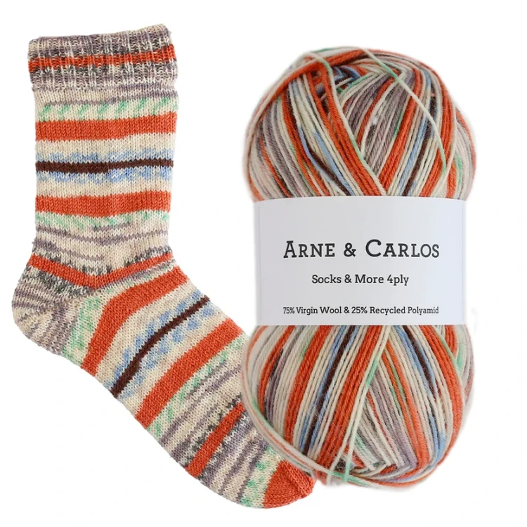 Socks & More 4ply Arne & Carlos – włóczka skarpetkowa 100 g 420 m kolor 3006