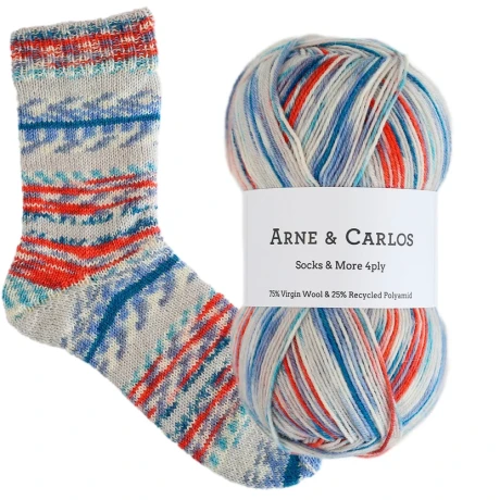 Przejdź do produktu Włóczka Socks & More 4 ply 3012 Arne & Carlos