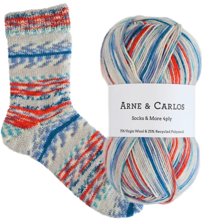 Socks & More 4ply Arne & Carlos – włóczka skarpetkowa 100 g 420 m kolor 3012