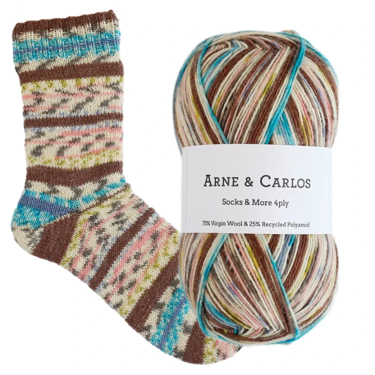Socks & More 4ply Arne & Carlos – włóczka skarpetkowa 100 g 420 m kolor 3013
