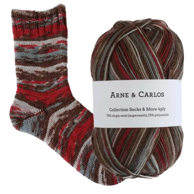 Socks & More 4ply Arne & Carlos – włóczka skarpetkowa 100 g 420 m kolor 7028