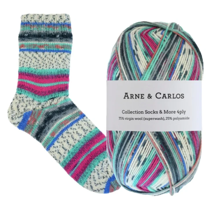 Socks & More 4ply Arne & Carlos – włóczka skarpetkowa 100 g 420 m kolor 3004