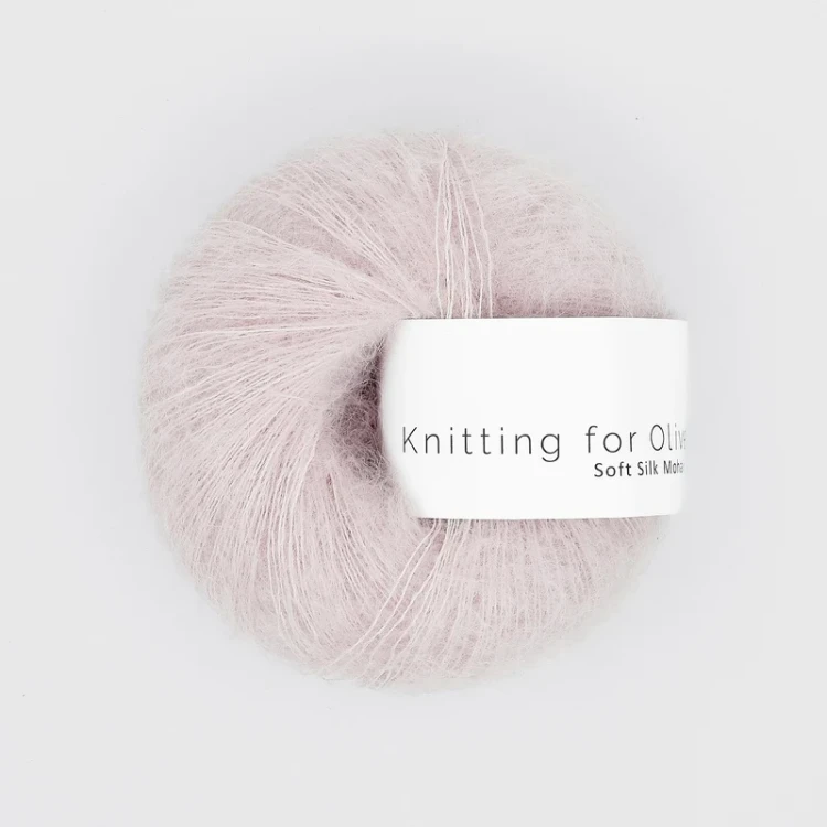 Soft Silk Mohair Knitting for Olive kolor jasny różowy moher z jedwabiem 25 g 225 m