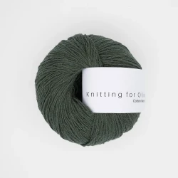 Włóczka jedwabna Pure Silk Knitting for Olive kolor Bottle Green ciemny zielony