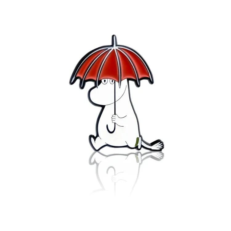 przypinka pins Muminek z parasolem