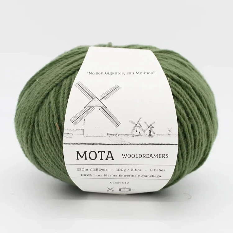 włóczka wełniana Mota Wooldreamers kolor 912 zielony
