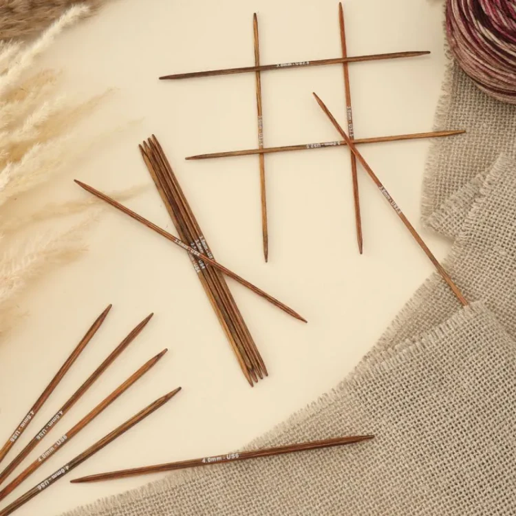 druty skarpetkowe Ginger Cubics KnitPro drewniane druty pończosznicze