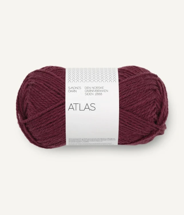 włóczka wełniana Atlas Sandnes Garn 4372 kolor burgundowy