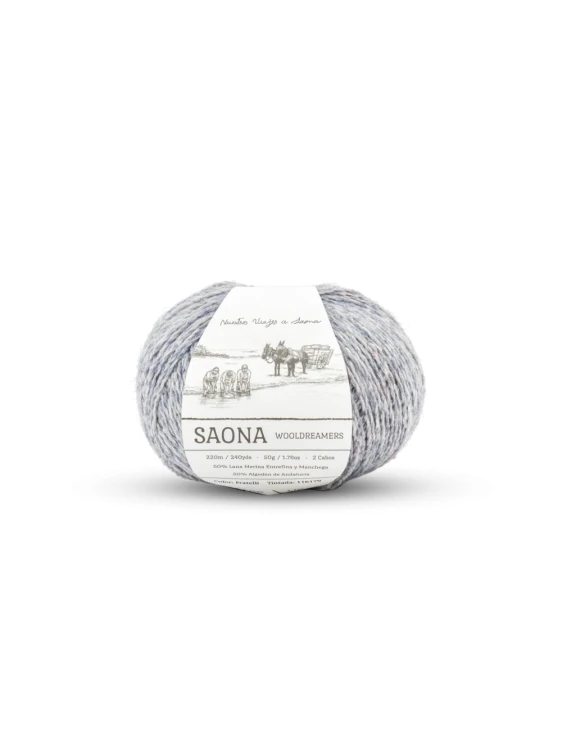 Saona Wooldreamers - włóczka z lokalnej hiszpańskiej wełny i bawełny z Andaluzji 50 g 220 m kolor Fratelli